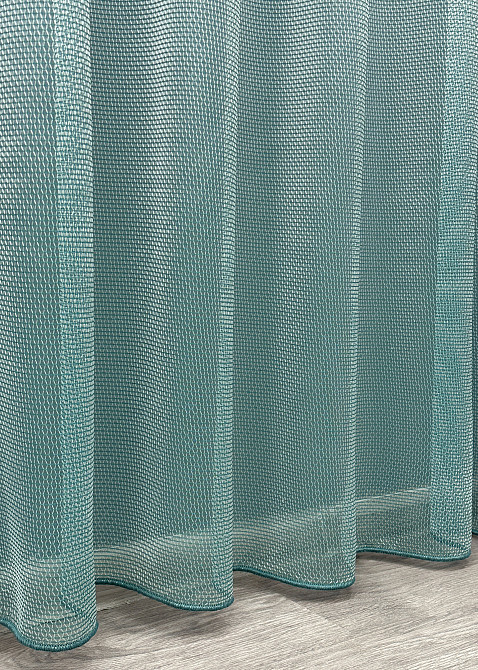 Тюль VR-Textil 1749т Сітка Льон Білий з бірюзовим 300х250 см (42-0758) Київ - фото 7