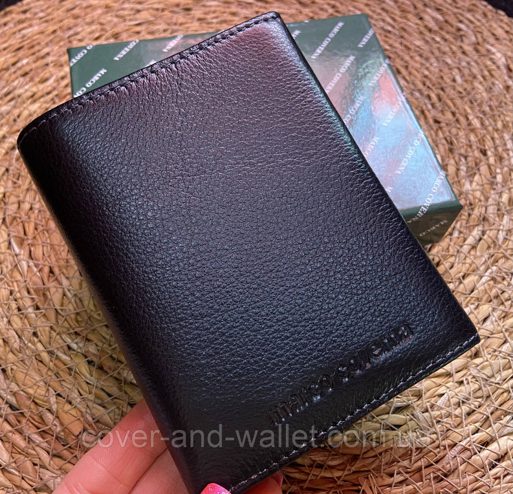 Тонкий чоловічий шкіряний гаманець на магнітній застібці  MC 604 A Київ - фото 10