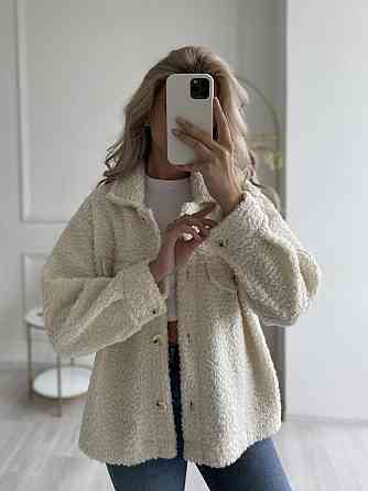 Женская укороченная куртка-рубашка из мягкой овчины Тедди Одесса