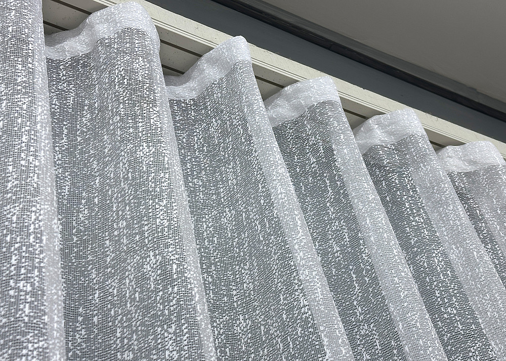 Тюль жакард, колекція "Bari" колір білий з коричневим 1550т Київ - фото 4