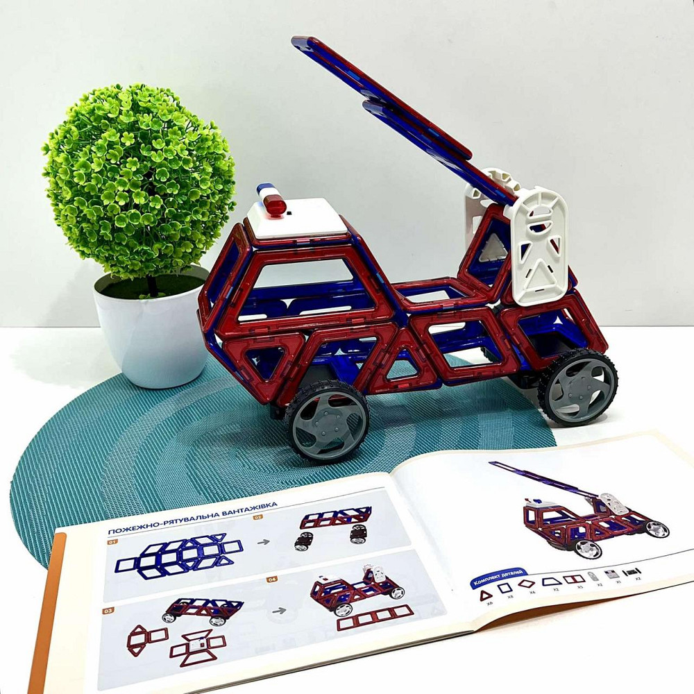 Конструктор магнітний Limo Toy Транспорт 32 деталі (LT6002) Чернигов - изображение 5