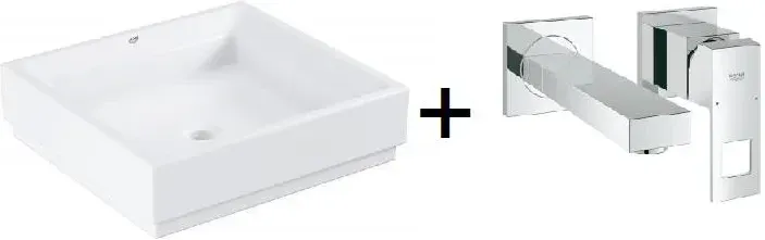 Раковина  Grohe Cube Ceramic + Bateria Eurocube (3948100H+19895000) Київ - фото 1