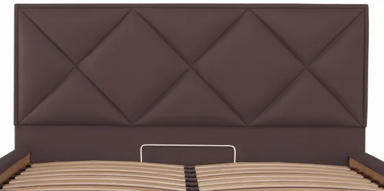 Ліжко Двоспальне Leeds Comfort 180 х 200 см Fly 2231 З підйомним механізмом та нішою для білизни Темно-коричневий Київ