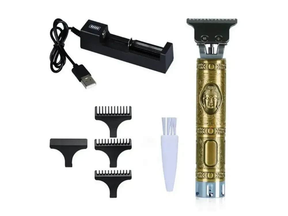 Машинка для стрижки волосся WS-T99 професійний триммер для бороди та візерунків з Т-лезом та насадками Одеса - фото 4