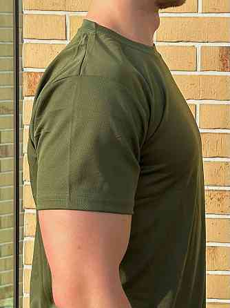 Футболка тактическая олива Coolmax, мужская военная футболка ЗСУ, лёгкая летняя полевая футболка Львов