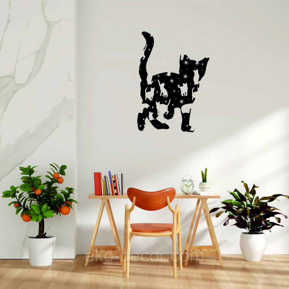 Декоративне настінне 3D Панно «Кошеня» Декор на стіну з об'ємом Київ - фото 1