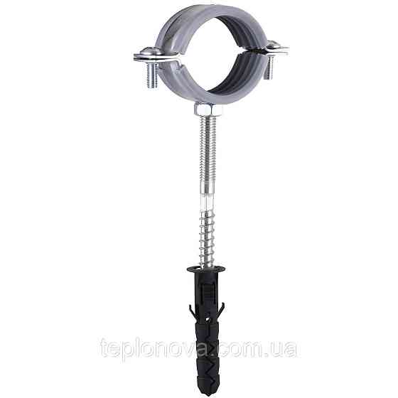 Хомут у зборі CR 1 1/4| (42-47 мм) з гвинтом-шурупом 8*80 і дюбелем у уп., сірий Чернівці