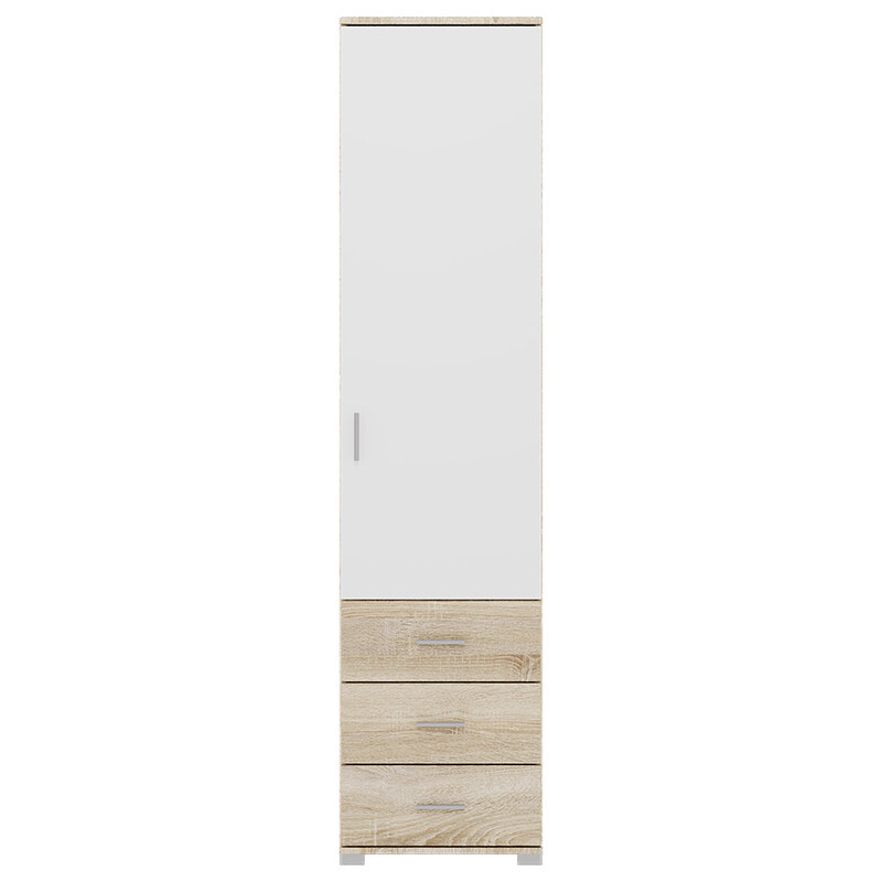 Шкаф-пенал закрытый с ящиками Эверест Бриз-17 Дуб сонома/Белый (DTM-073870) Львов - изображение 2