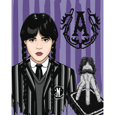 Картина по номерам Santi Wednesday Gothic duo 40х50 см, алмазна мозаїка (954993) Вінниця - фото 1