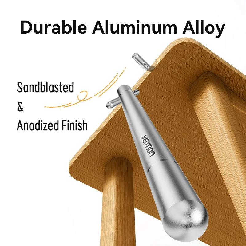 Стилус - ручка для ємнісних екранів 2-в-1 Stylus Pen Gray Aluminum Alloy Type Vention Винница - изображение 5