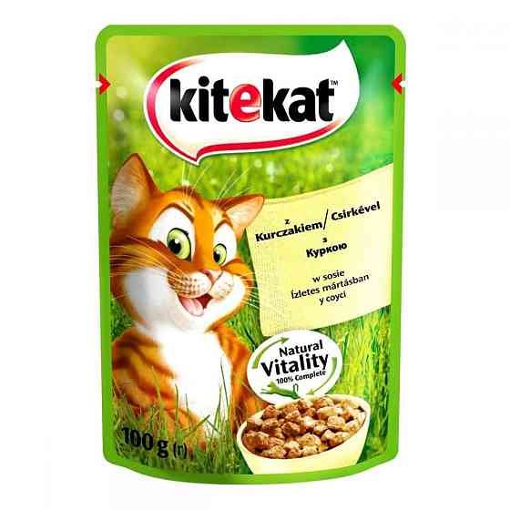 Kitekat Natural Vitality (Пауч) Консервы для кошек с курицей в соусе, 85 г (блок 28 шт) Винница
