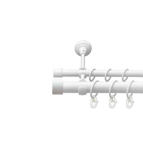 Карниз Orvit Заглушка металевий дворядний відкритий гладка труба кільце металеве Арктіс 25\16 мм 200 см Львов