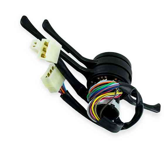 Переключатель поворотов, света 2104, 2105, 2107 в сборе (2 положения 3-х рычажный) AT дворников, Мукачево