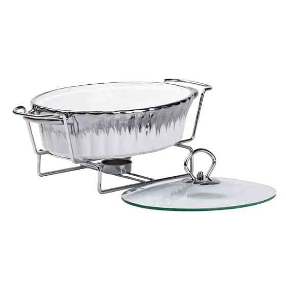 Yiwu Марміт порцелянаовий на 1 л овальний з підігрівом 31×19×13 см Коломыя