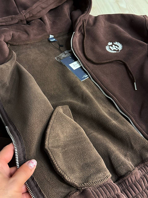 Костюм женский Joy One 80990 утепленный на флисе худи с брюками коричневый, коричневый, M Киев - изображение 8