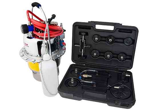 Пристрій для заміни гальмівної рідини пневматичний з набором кришок-перехідників для розширювального бачка Одесса