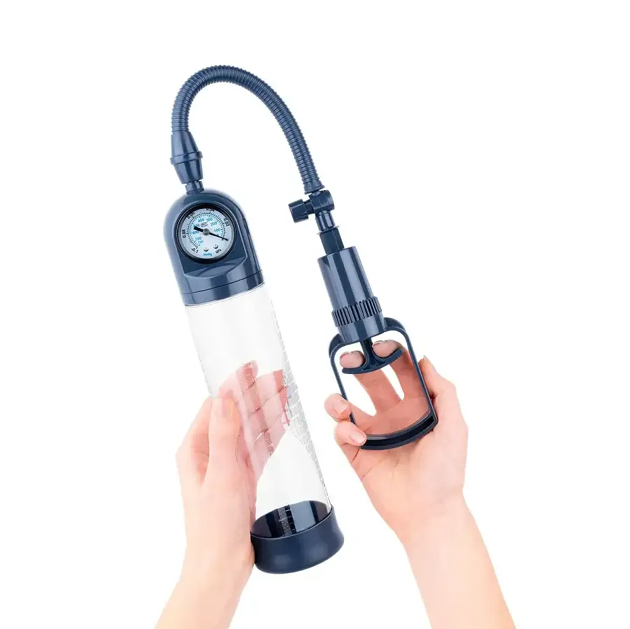 Вакуумна помпа для пеніса Boners Penispump With Pressure Gauge Львів - фото 1