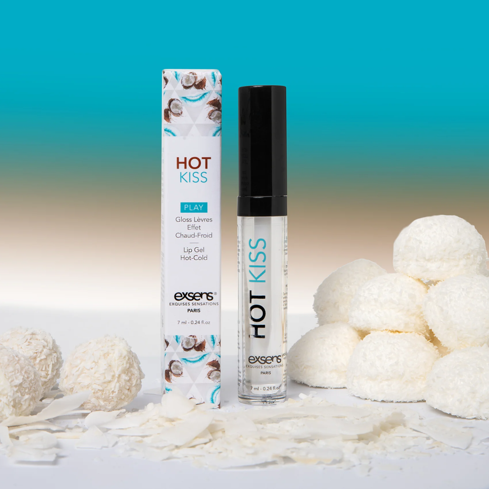 Стимулювальний блиск для губ EXSENS Coconut Hot Kiss 7 мл, зігріває та охолоджує Sex Aura Київ - фото 6