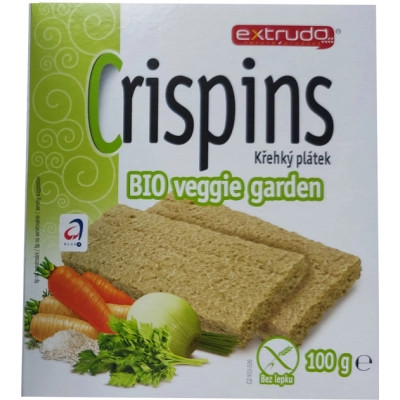 Хлебцы детские Extrudo Crispins Органические с овощами 100 г (27770-1707) Винница - изображение 1