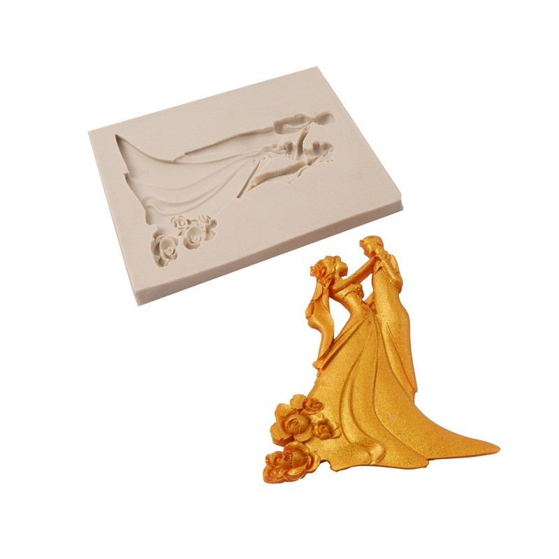 Молд силиконовый свадебный 102 на 83 мм серый Киев - изображение 8