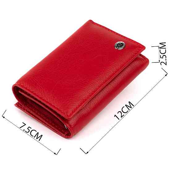 Горизонтальное портмоне из кожи женское на магните ST Leather 19335 Красное Киев