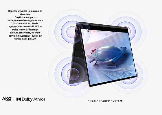 Ноутбук Samsung Galaxy Book3 Pro 360 NP960QFG 16" Amoled 2K сенсорний екран Intel Core i7-1360P 16/1TB SSD Миколаїв