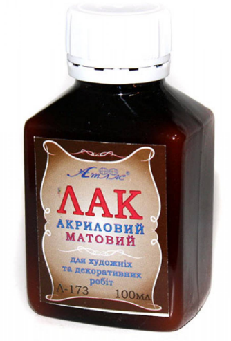 Лак акриловий "Атлас" матовий 100 мл, Л-173, шт Київ - фото 1
