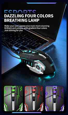 Миша XO M10 Gaming Mechanical 6-Button Light Emitting Black+Silver (7106507) Київ