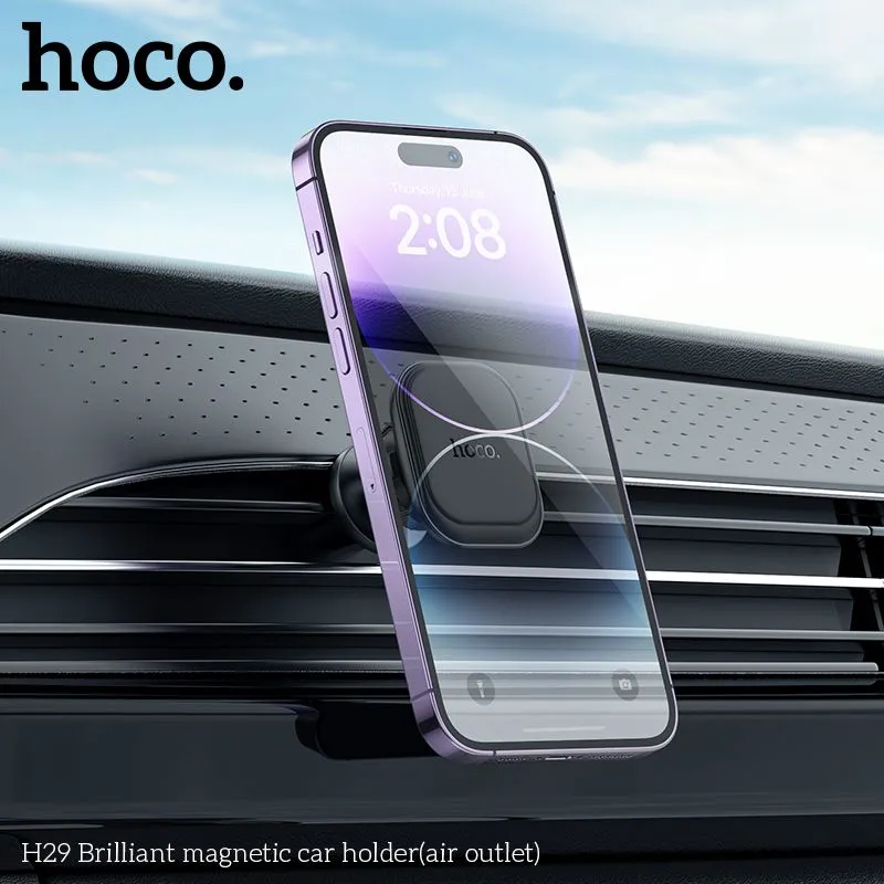 Автотримач для телефона HOCO H29 Brilliant magnetic car holder(air outlet) Black Киев - изображение 9