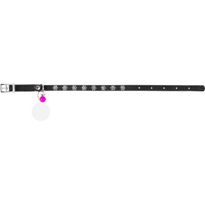 Ошейник для животных WAUDOG GLAMOUR "Цветочек" с резинкой и стразами для кошек (черный) (32551) Винница - изображение 3