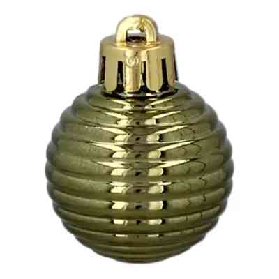 Ялинкова іграшка Chomik пластикові кульки компл. 24 шт, 3см, оливкові (5900779877153_2) Вінниця