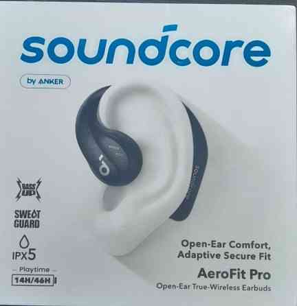 Навушники TWS Anker Soundcore AeroFit Pro Black Киев