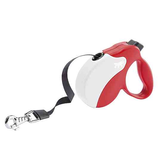 Поводок - рулетка для собак с лентой Ferplast Amigo Tape (Ферпласт Амиго Тейп) 14 х 3.6 х h 12 см - S, Красный Запорожье