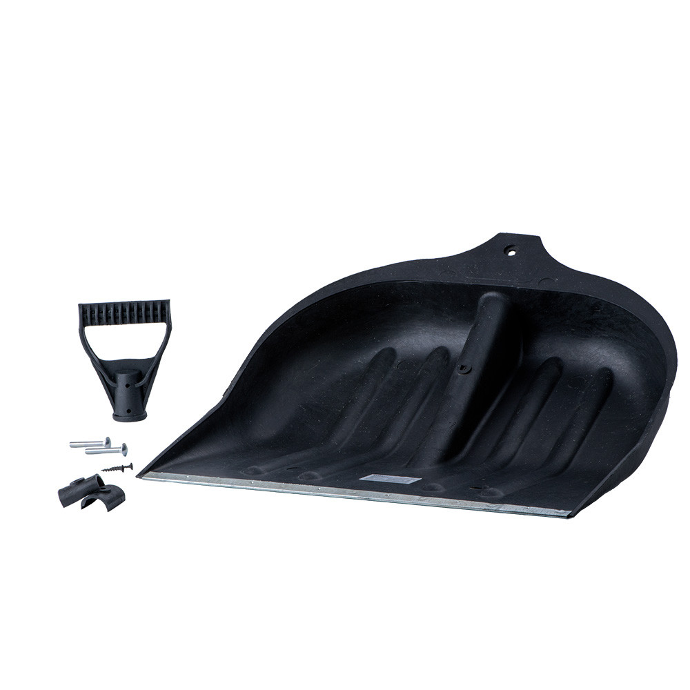 Grad Лопата для снега/зерна пластиковая с оцинкованной планкой Lite 490×495мм (черная) GRAD (50 Коломия - фото 2