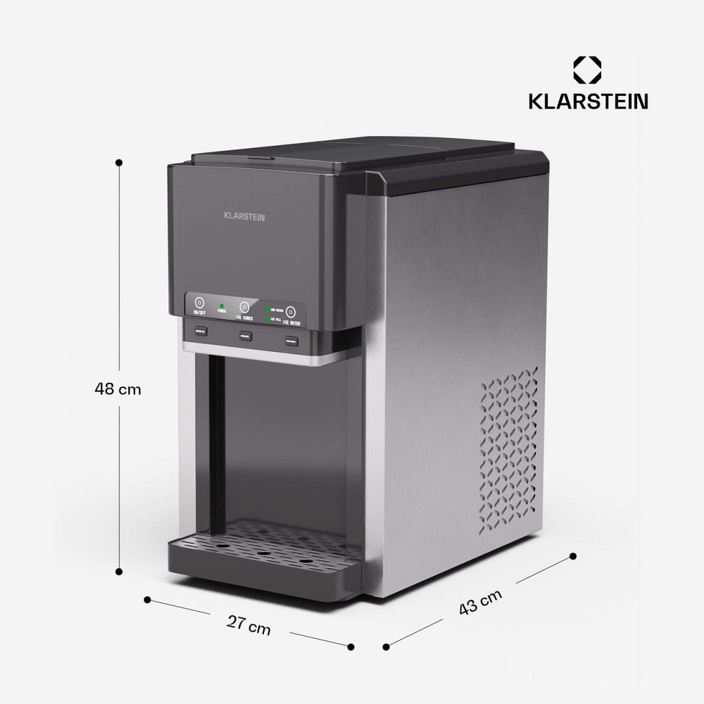 Ледогенератор Klarstein ArcticBlend 3-в-1, 20 кг/сутки, 6 л, 12 шт при 6-9 мин, колотой лёд, вода Киев - изображение 18