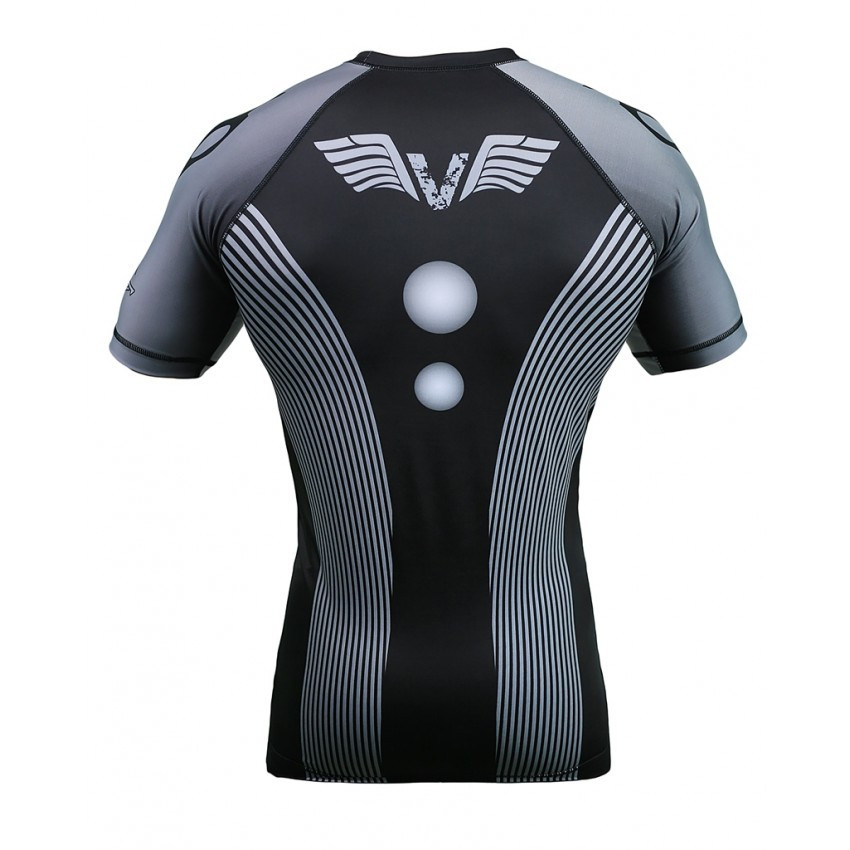 Рашгард спортивний чоловічий для тренувань єдиноборств кросфіту, Рашгард із коротким рукавом VNK XL Київ - фото 4