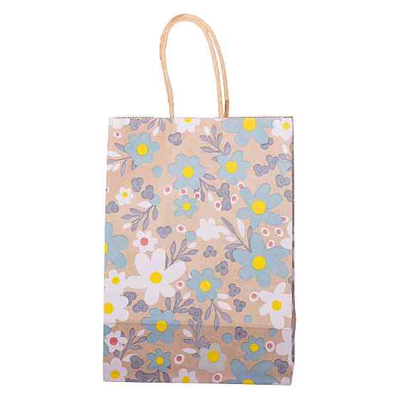 Набір подарункових крафтових пакетів з паперу 12 (шт.) гарні пакети для подарунків 15×8×21 (см) HP-10359-6BL Київ