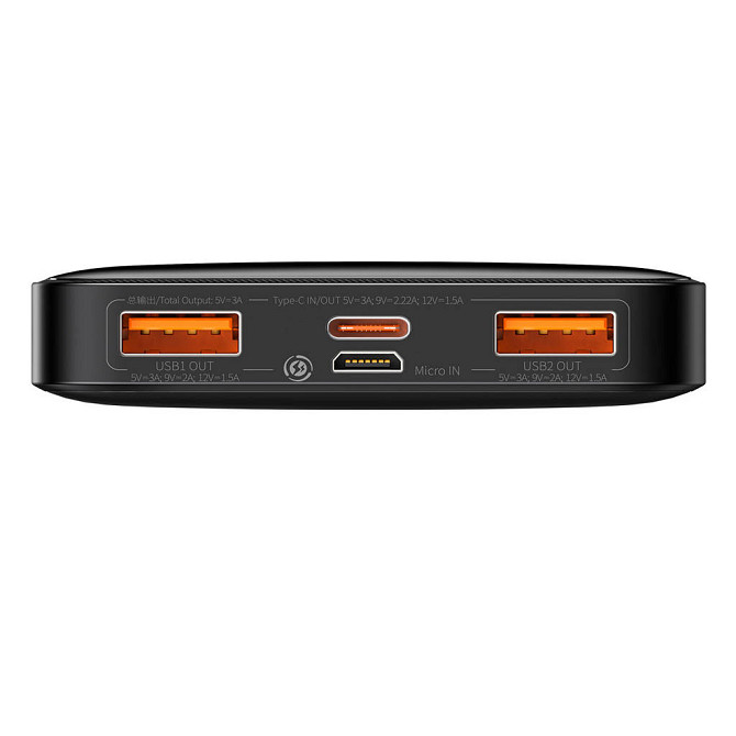 Power bank (Зовнішній акумулятор) Baseus Bipow 20W 10000 mAh PPBD050301 (Чорний) Николаев - изображение 4