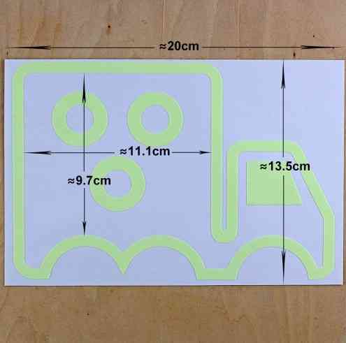 Люминесцентная наклейка 