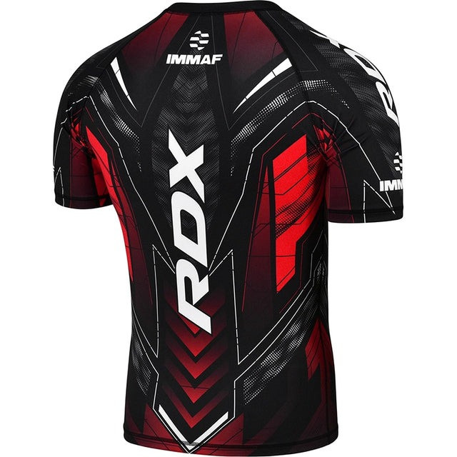 Рашгард RDX на короткий рукав, схвалена IMMAF, Чорно червона XXL Каменское - изображение 2