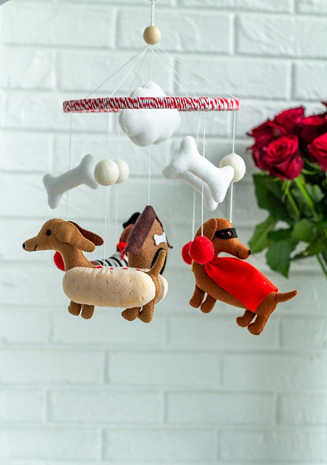 Дитячий музичний мобіль на ліжечко для немовлят WooolyWool «Такси супер-герої» з 35 мелодіями Київ - фото 9