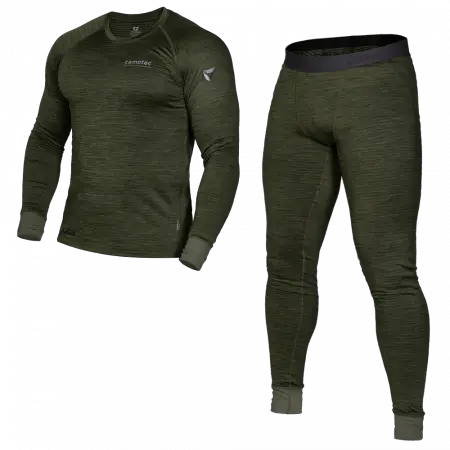 Мужское термобелье (костюм) Polarheat QS Pro 2.0 на флисе (Оливковый меланж) размер 2XL Винница - изображение 1