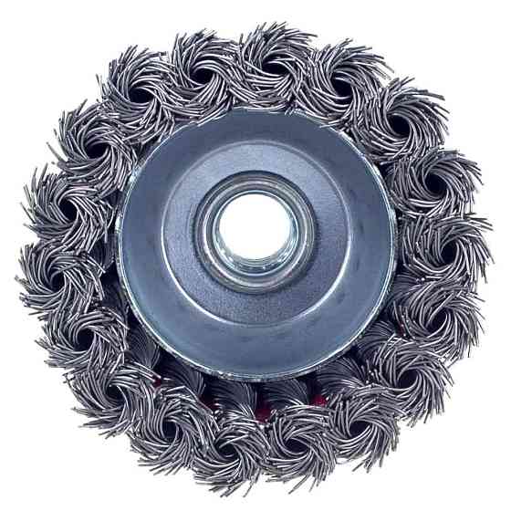 Щетка проволочная чашевидная Ø75мм М14×2мм (стальная витая) SIGMA (9026071) Ровно