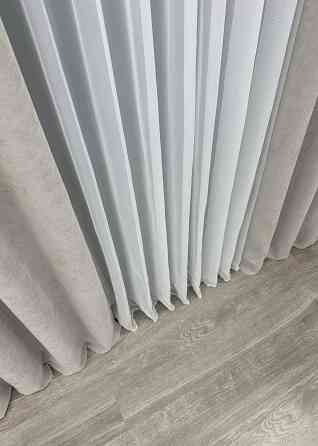 Шторная ткань микровелюр Petek YL цвет светло-серый 1803ш Киев