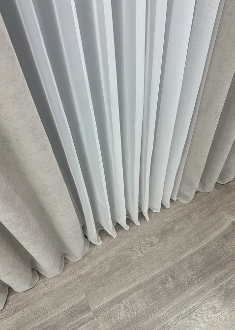 Шторная ткань микровелюр Petek YL цвет светло-серый 1803ш Киев - изображение 6