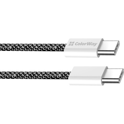 Дата кабель USB-C to USB-C 1.0m 60W 3.0А black ColorWay (CW-CBPDCC061-BK) Вінниця - фото 7