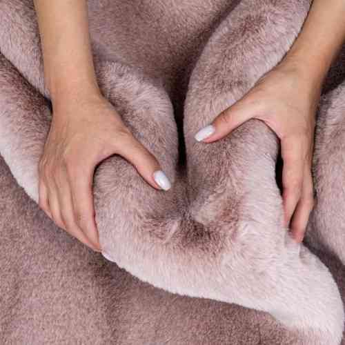 Килимок для підлоги з еко-хутра ТМ Dariana Tweed 75*150 см рожевий Житомир