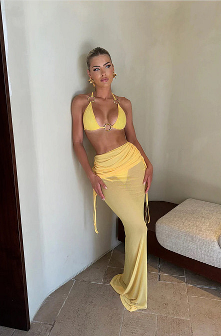 Купальник пропускає сонячне світло +SPF 50 Жовтий L 2649986450 Дніпро - фото 1