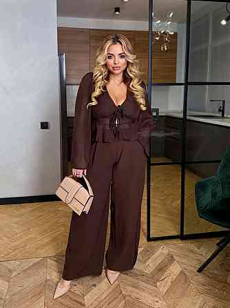 Жіноча стильна кофточка шифон Шоколад, 46/48 Одеса