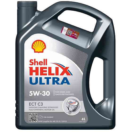 Shell Helix Ultra ECT C3 5W-30, 4 л — Преміум синтетична моторна олива для бензинових і дизельних двигунів Ковель